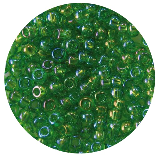 Бисер 5 гр Preciosa 51430 прозрачный радужный зеленый