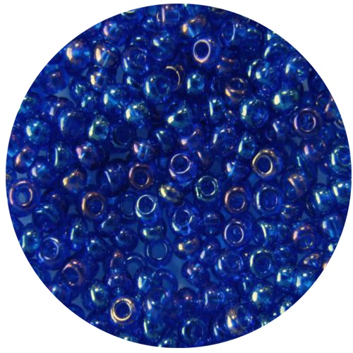 Бисер 5 гр Preciosa 61300 прозрачный радужный синий