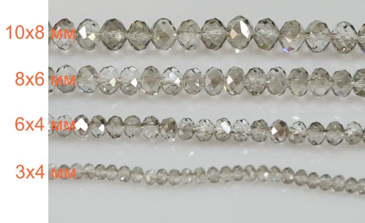 сравнение размеров бусин