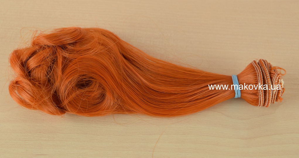 Волосы для куклы ЛОКОНЫ рыжие, длина 15 см около 1 м, 570418, №5