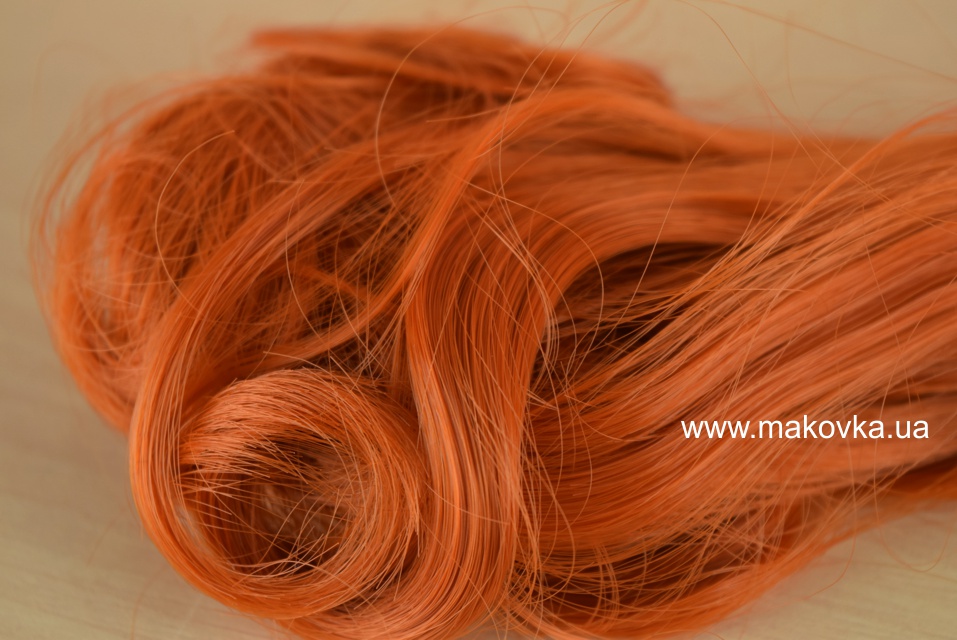 Волосы для куклы ЛОКОНЫ рыжие, длина 15 см около 1 м, 570418, №5