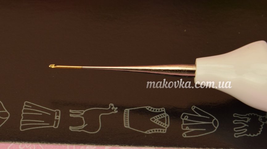 Крючок с эргономичной ручкой 16 см 0,5мм черный ADDI 145-7/0,5-16