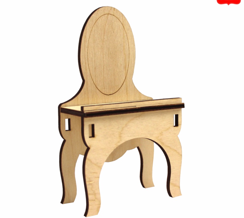 Кукольная мебель, Туалетный столик 2, классик, заготовка из фанеры, ROSA TALENT 287433