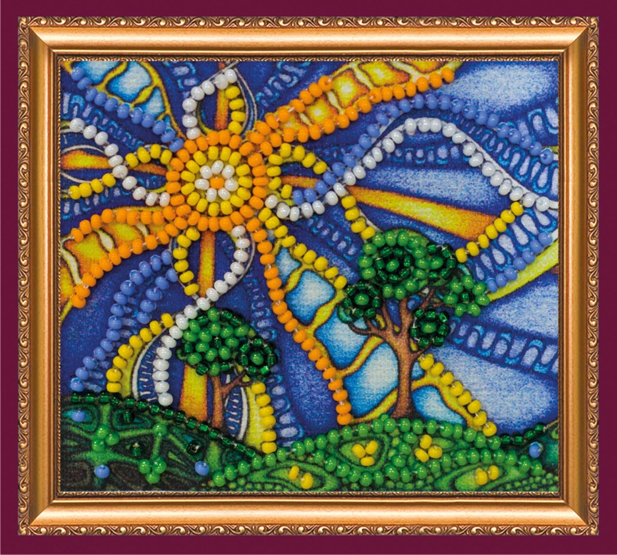 Вышивка-магнит бисером Животворное солнце, АМА-179 Абрис Арт
