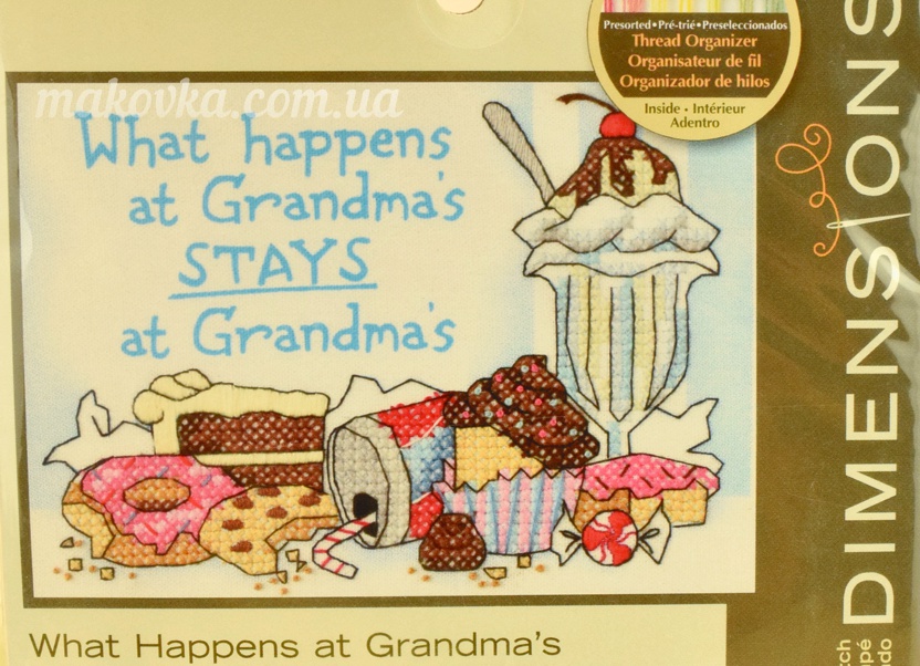 65033 What Happens at Grandma's , Что происходит у бабушки?, - вышивка нитками DIMENSIONS