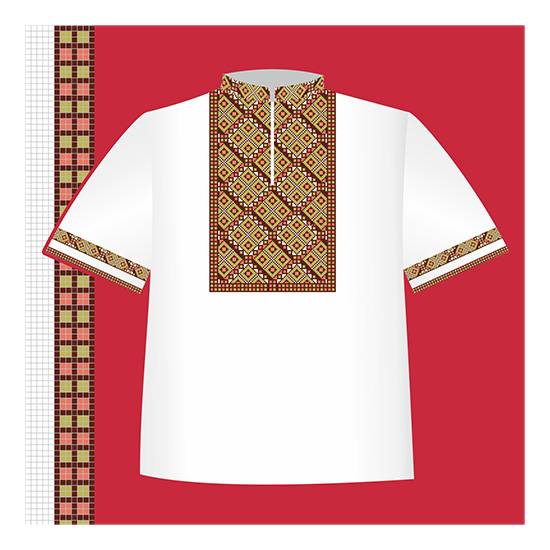 Схема бумажная Сорочка для мальчика СХ2-005, размер 32-34, ВДВ