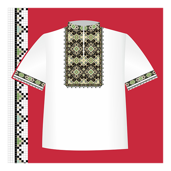 Схема бумажная Сорочка для мальчика СХ2-013, размер 32-34, ВДВ
